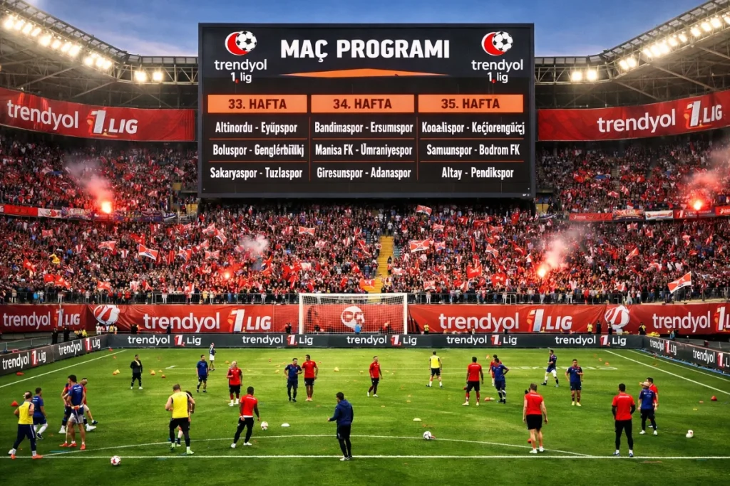 Trendyol 1. Lig 33, 34 ve 35. Haftaların Maç Programı ve Önemli Detaylar